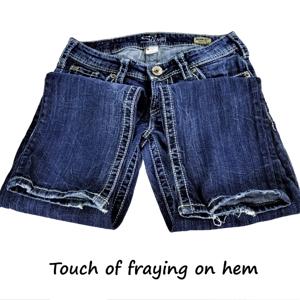 Silver Berkley Straight leg Jeans Dark Wash 27 - Picture 6 of 7